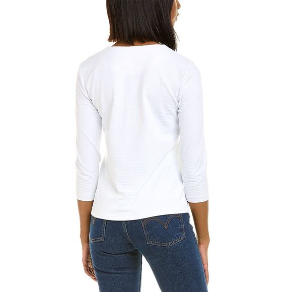 J.Mclaughlin Womens Carly Catalina Cloth Top, White - Picture 2 of 3